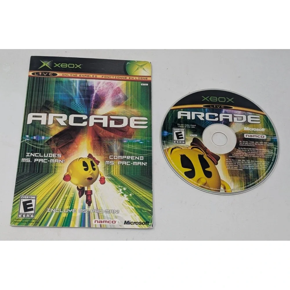 Xbox Live Arcade Ms. Pac-Man Microsoft Xbox Includes Complete Sleeve &‎ Disc